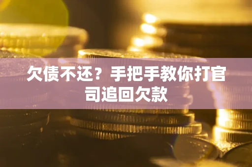 武汉欠债不还？手把手教你打官司追回欠款