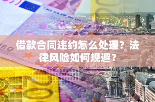 武汉借款合同违约怎么处理？法律风险如何规避？