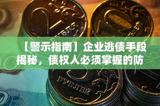 武汉【警示指南】企业逃债手段揭秘，债权人必须掌握的防坑宝典