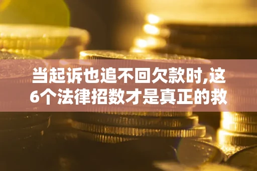 武汉当起诉也追不回欠款时,这6个法律招数才是真正的救命稻草